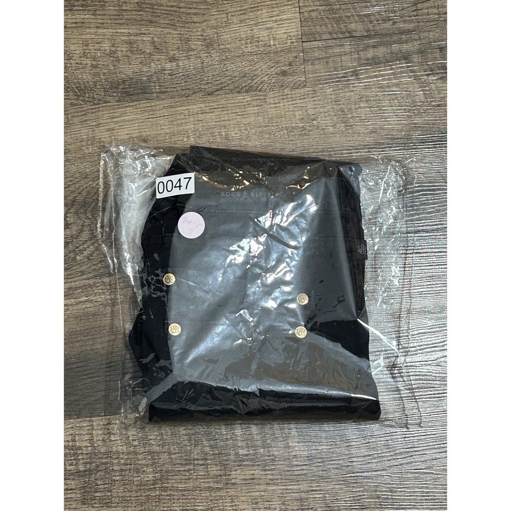 Rock & Republic Kashmere Skinny Jeans Women's Sz 10 Black Mid Rise Stretch Gold - Picture 11 of 11